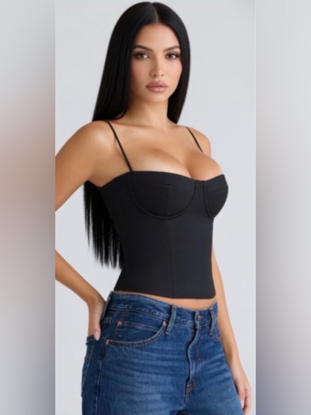 HOUSE OF CB 'Samaria' Stretch Cupped Corset Top/ Small US4-6 $119